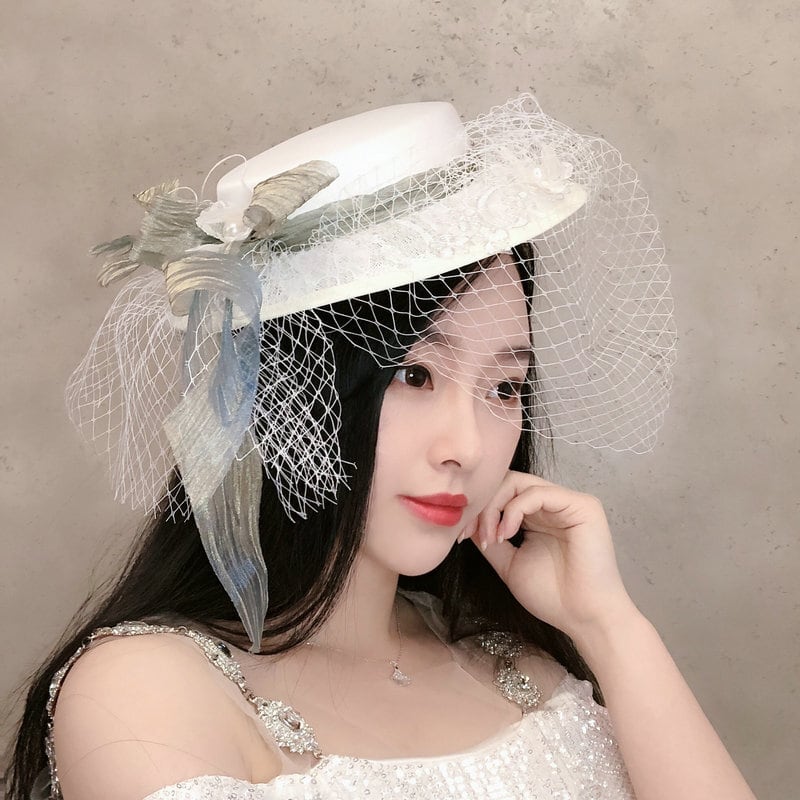 ✞ スタンダードメッシュトップス レトロ レース 帽子 ✞ゴスロリ SM