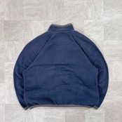 【極上】ナイキ ハーフジップスウェット 90s 白タグ ロゴ刺繍 スウォッシュ