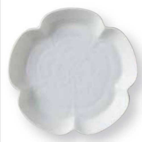 白い豆皿　木瓜（もっこ）　白磁　文様小皿　miyama　白い食器　和食器