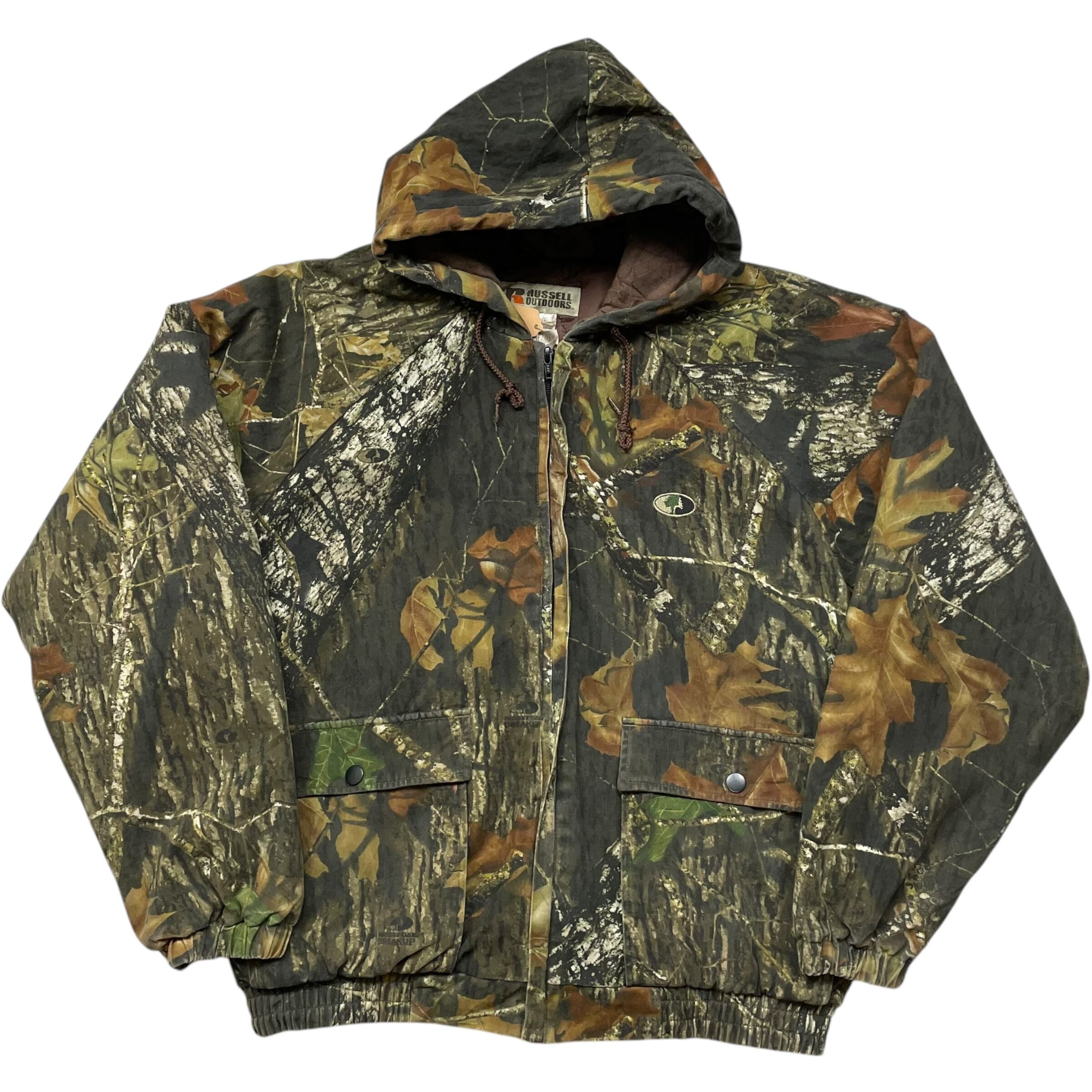 《M》 RUSSELL OUTDOORS リアルツリージャケット ラグラン 裏キルティング 刺繍ワンポイント no.5552