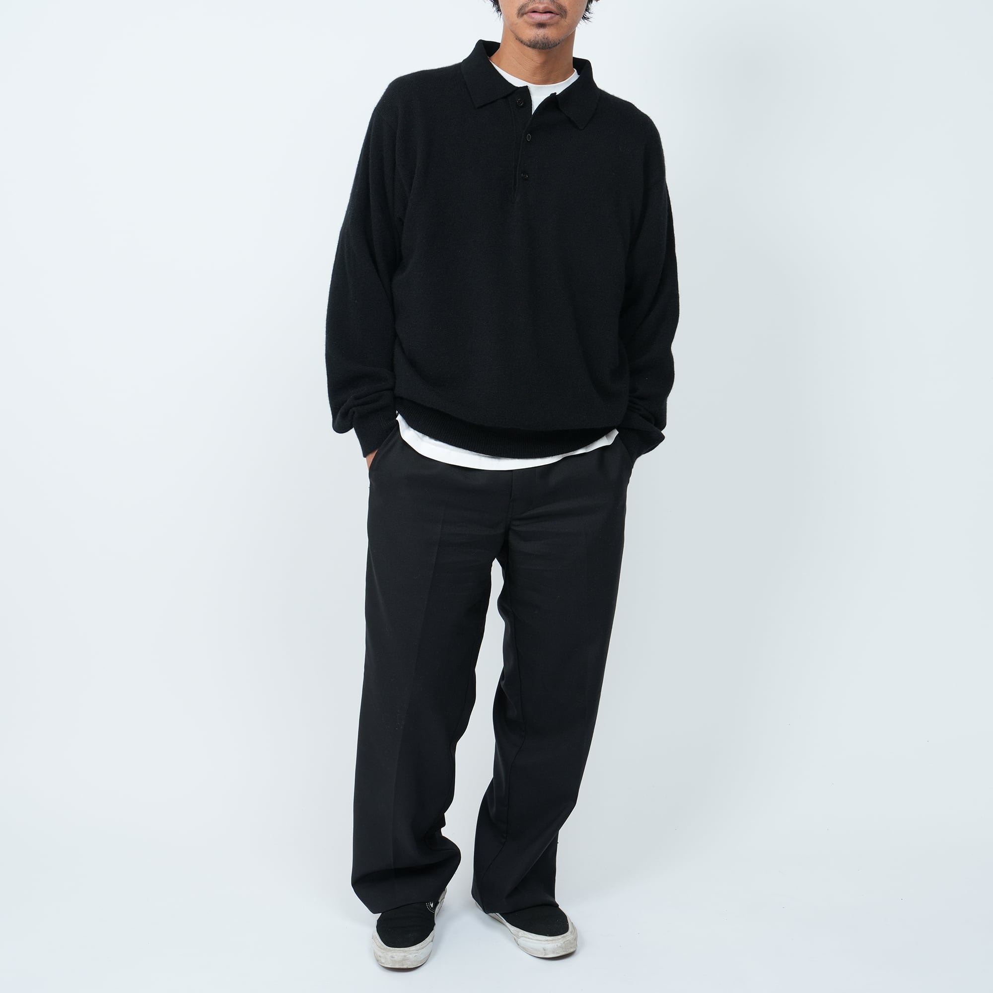 Wool Cashmere Warm Knit Polo