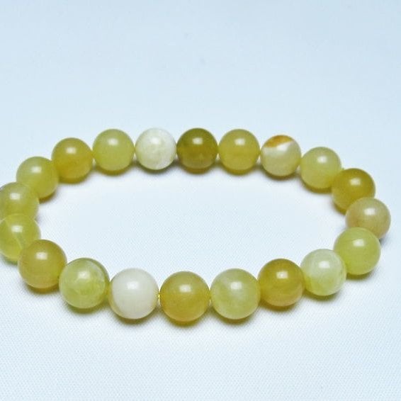 オパール ブレスレット 10mm イエローオパール コモンオパール 一点物 メール便可 [M便 1/10] 111-48648