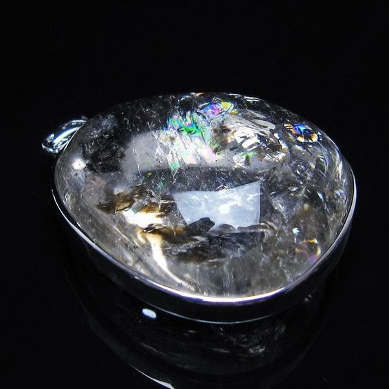 アイリスクォーツ 水晶 ペンダント 虹入り おまかせ便 一点物 112-14170