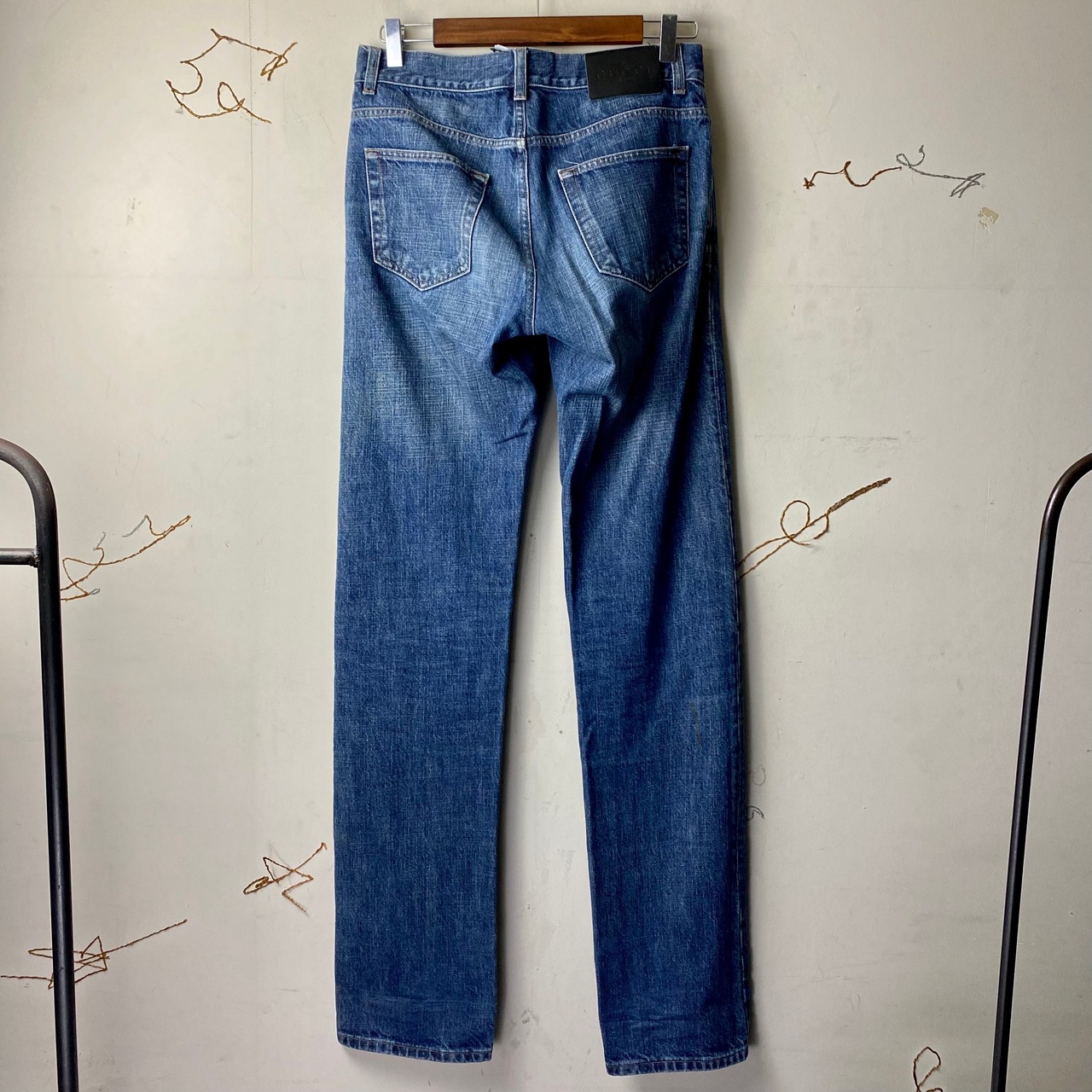 GUCCI faded indigo denim skinny pants