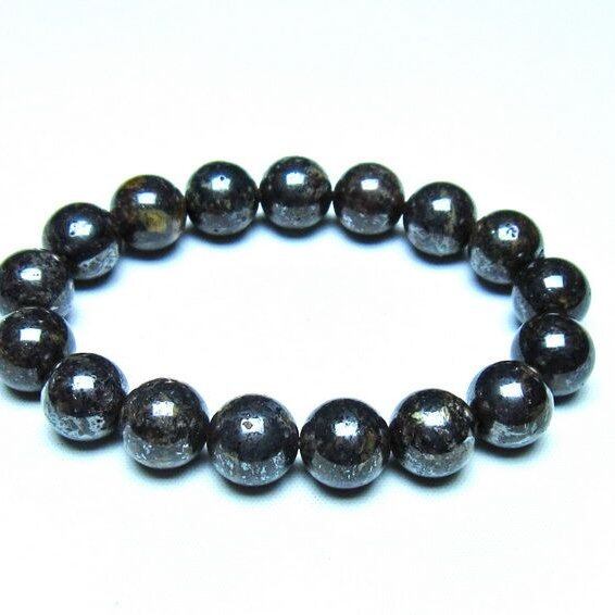 コンドライト ブレスレット サハラNWA869 隕石 12mm 一点物 199-916