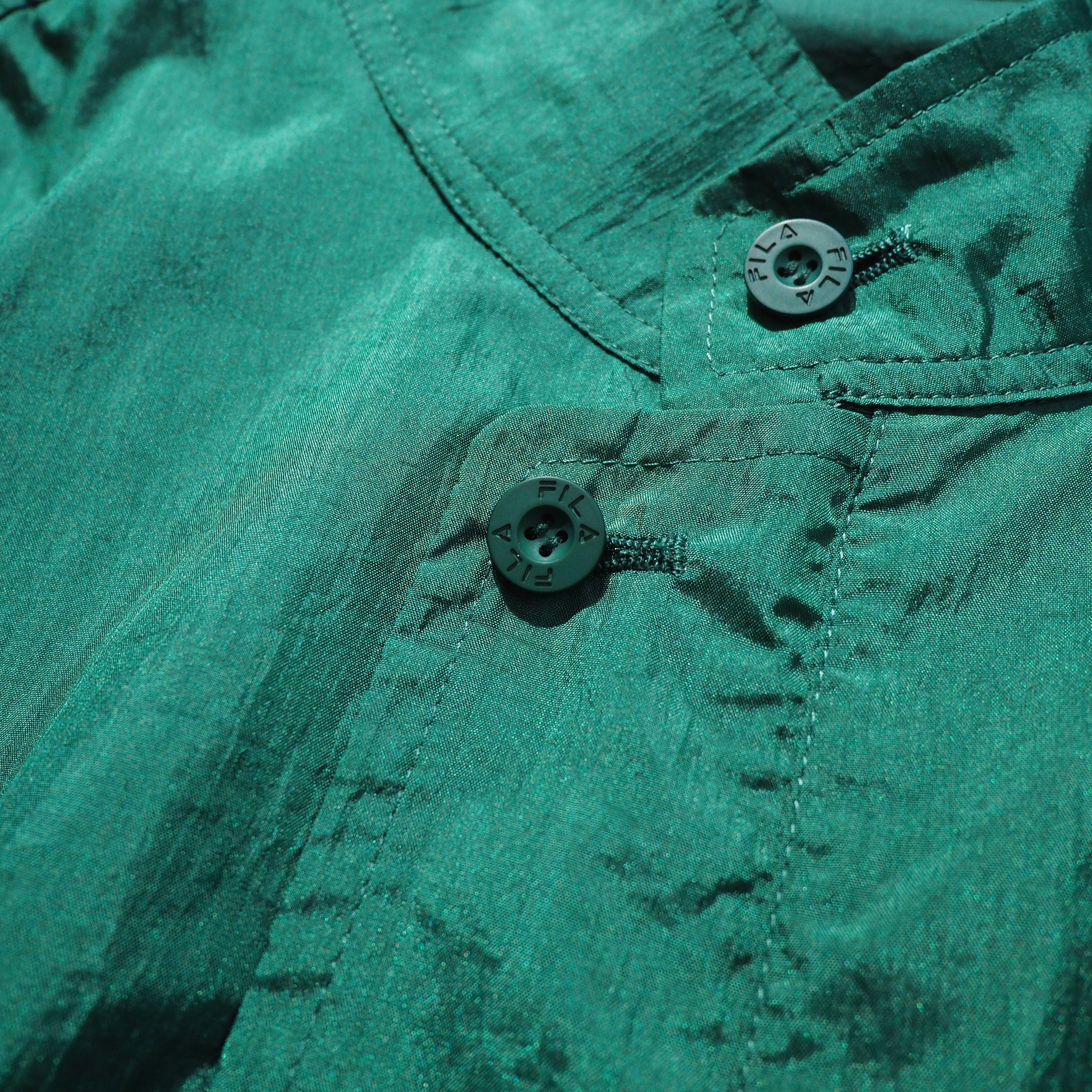 1990s " OLD FILA " Pop logo printed vintage loose nylon jacket