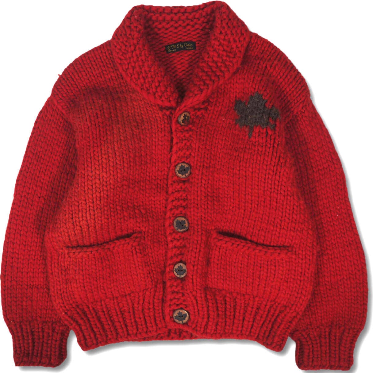 MADE IN CANADA｜COWICHAN SWEATER｜JME by  Cbako｜カナダ製カウチンセーター｜希少｜ウールジャケット｜カーディガン｜O898