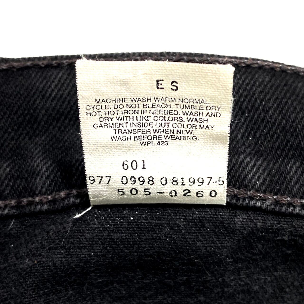 90年代 Levi's リーバイス 505 ブラック カットオフ デニムパンツ
