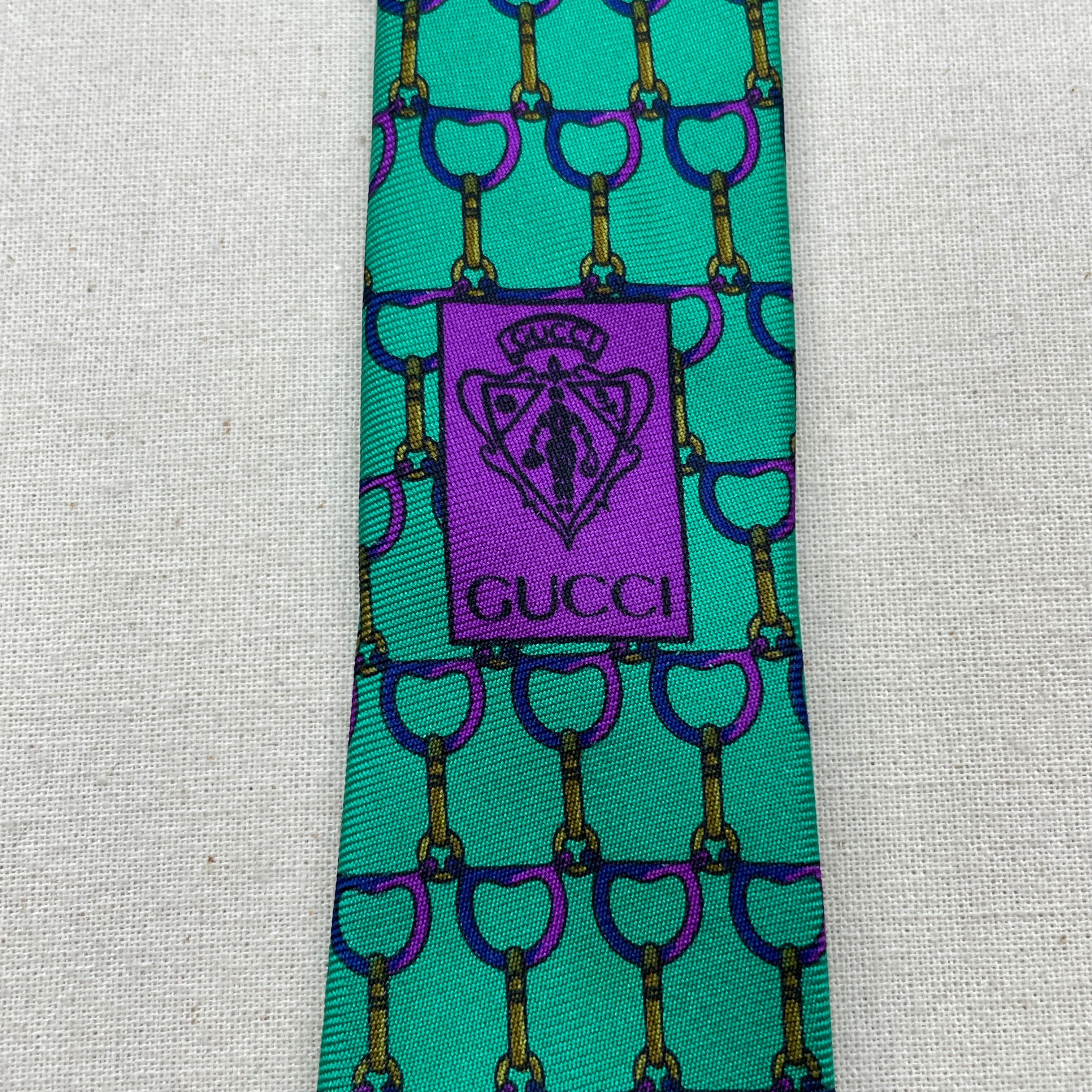 GUCCI】80-90s necktie グッチ ネクタイ 緑 イタリア製 | no pain no