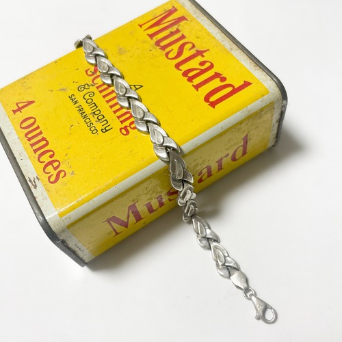 Old 925 Silver Botanical Link Bracelet From Hungary