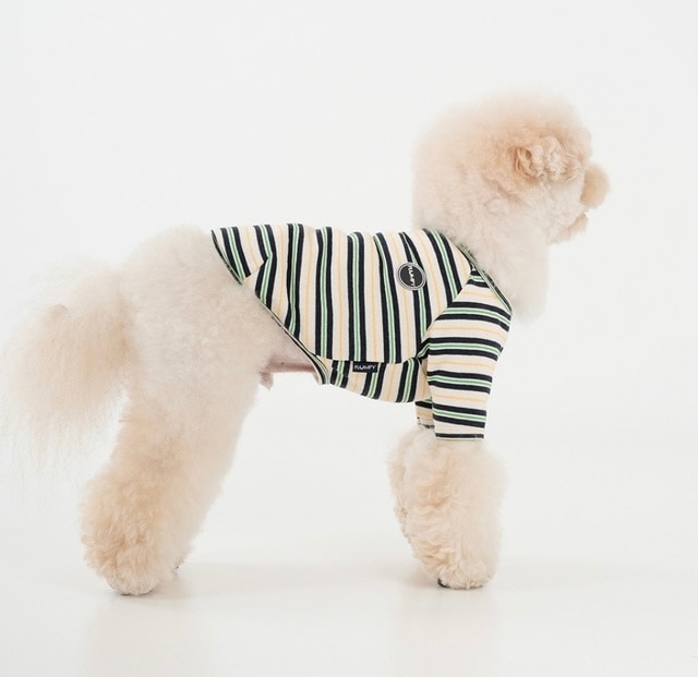 綿コットン100%のボーダーロンT‐ (NAVY)