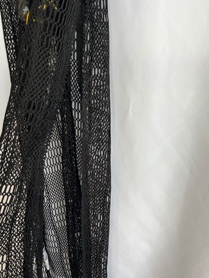 【KOH ISHIGURO】"SOUL motif" Sheer Maxi-length Sleeveless Dress with Scalloped Embroidery