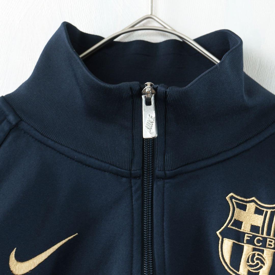 NIKE ナイキ FCB バルセロナ 青 ジャージ トラックジャケット 刺繍ロゴ