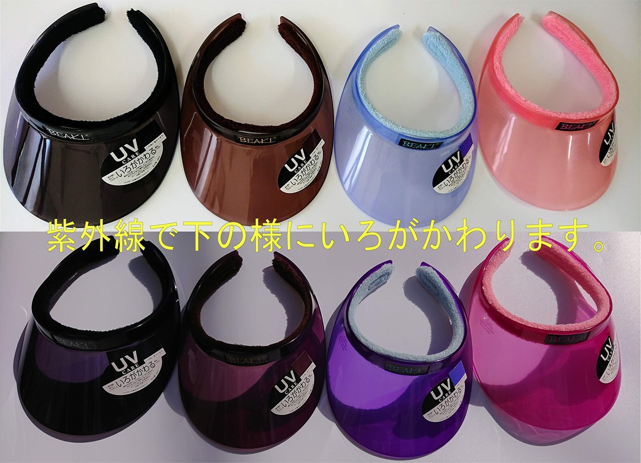 [BEAKL] UVカット バイザー ビークル レギュラーサイズ 色が変わる サンバイザー (ブラウン) | KSショップ
