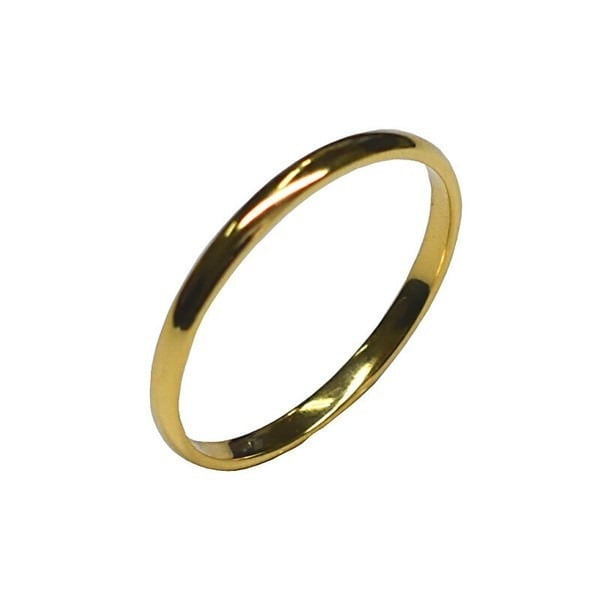 18金指輪】甲丸リング13号 K18刻印あり シンプル細身デザイン