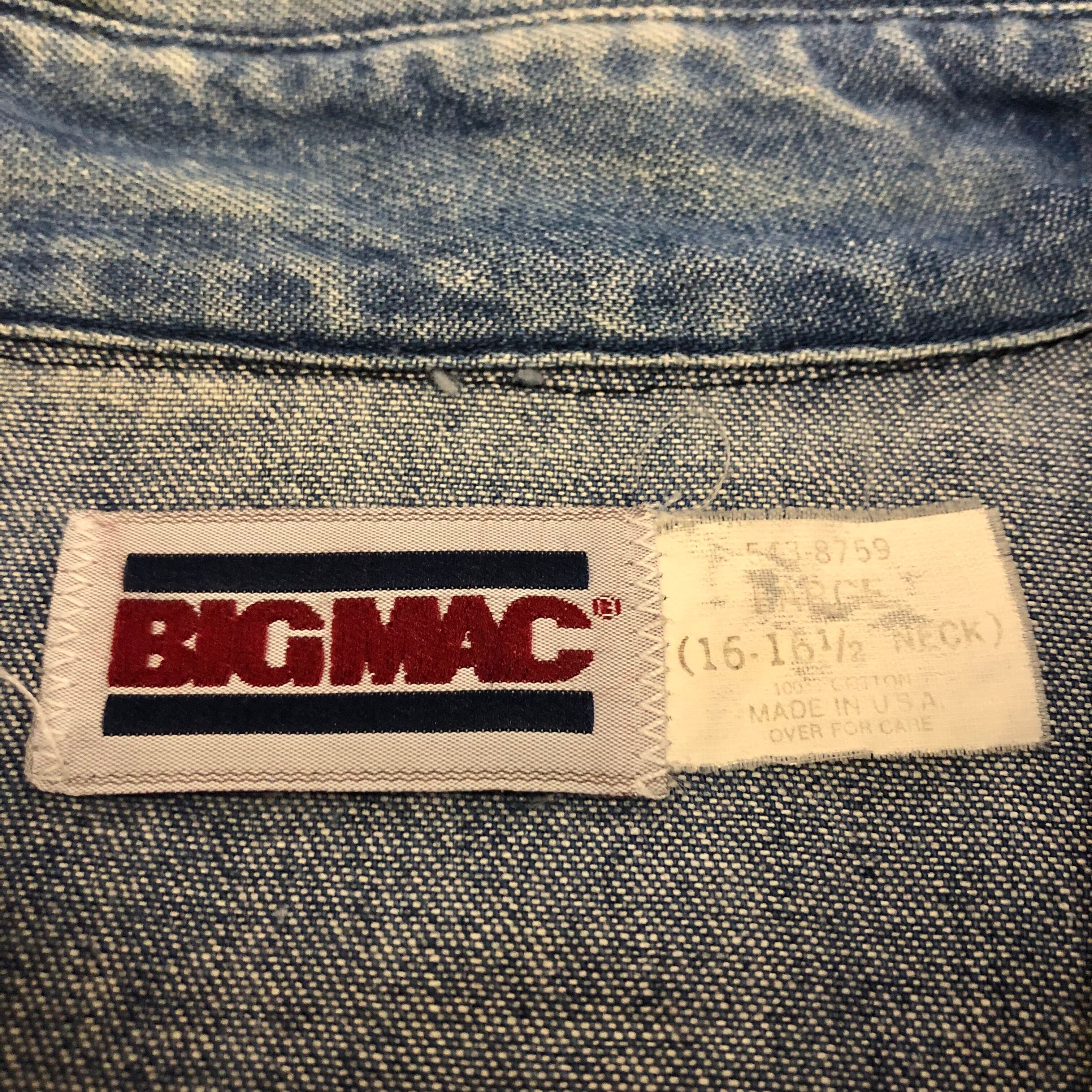 80s BIGMAC/Denim Western shirt/USA製/L/16-16 1/2 /デニムウエスタンシャツ/インディゴ/ビッグマック |  nimunamu powered by BASE