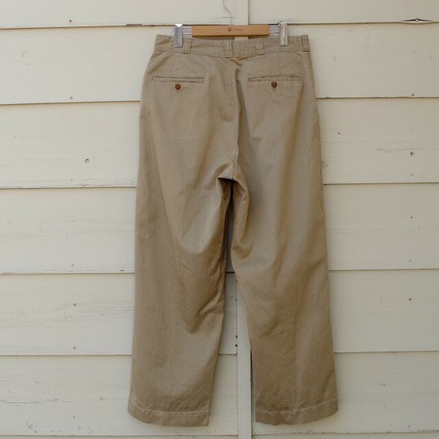 1950s US ARMY Cotton Khaki Trousers / 50年代 米軍 チノパン / ボタンフライ 軍チノ | 古着屋 仙台  biscco【古着 & Vintage 通販】 powered by BASE