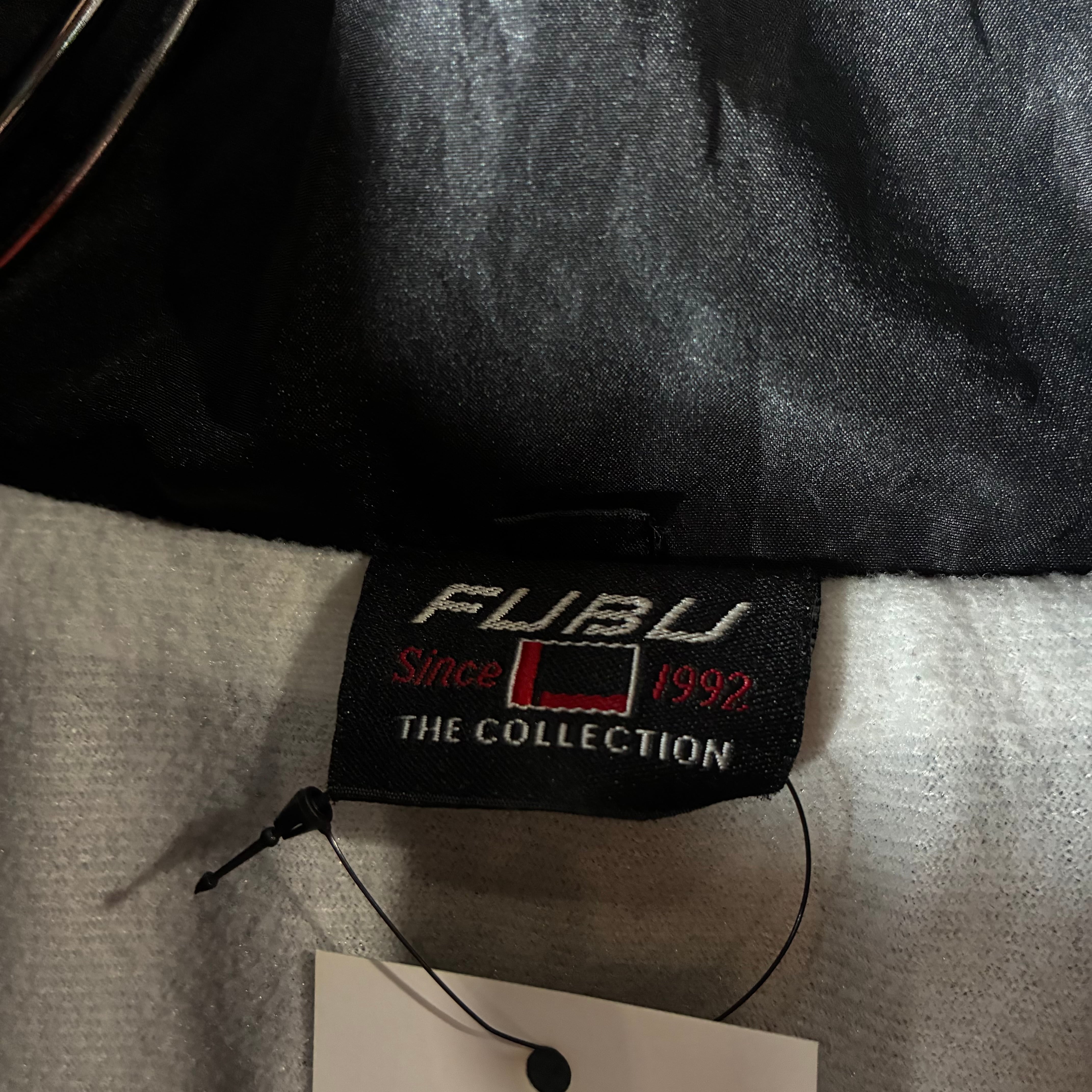 FUBU SPORTS ナイロンジャケット 赤黒 フブ L ドローコード | 古着屋