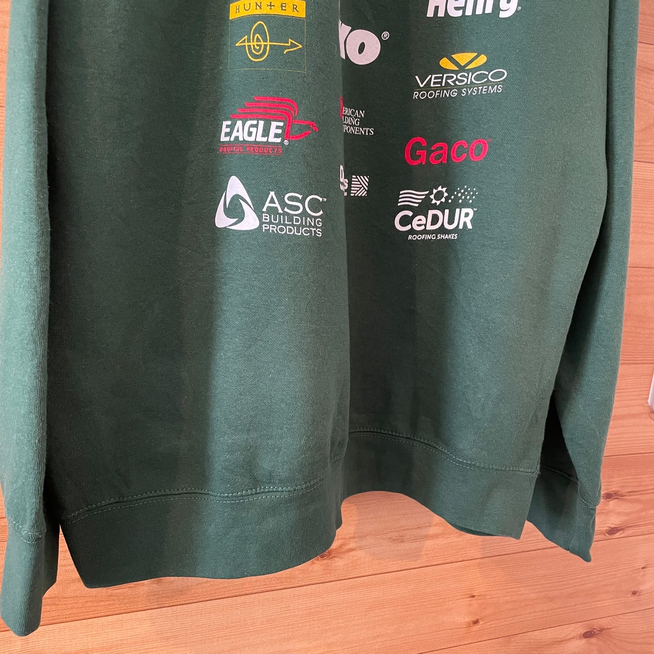 【COTTON HERITAGE】企業系 企業ロゴ バックプリント ワンポイントロゴ スウェット パーカー フーディー XL ビッグサイズ グッドカラー US古着