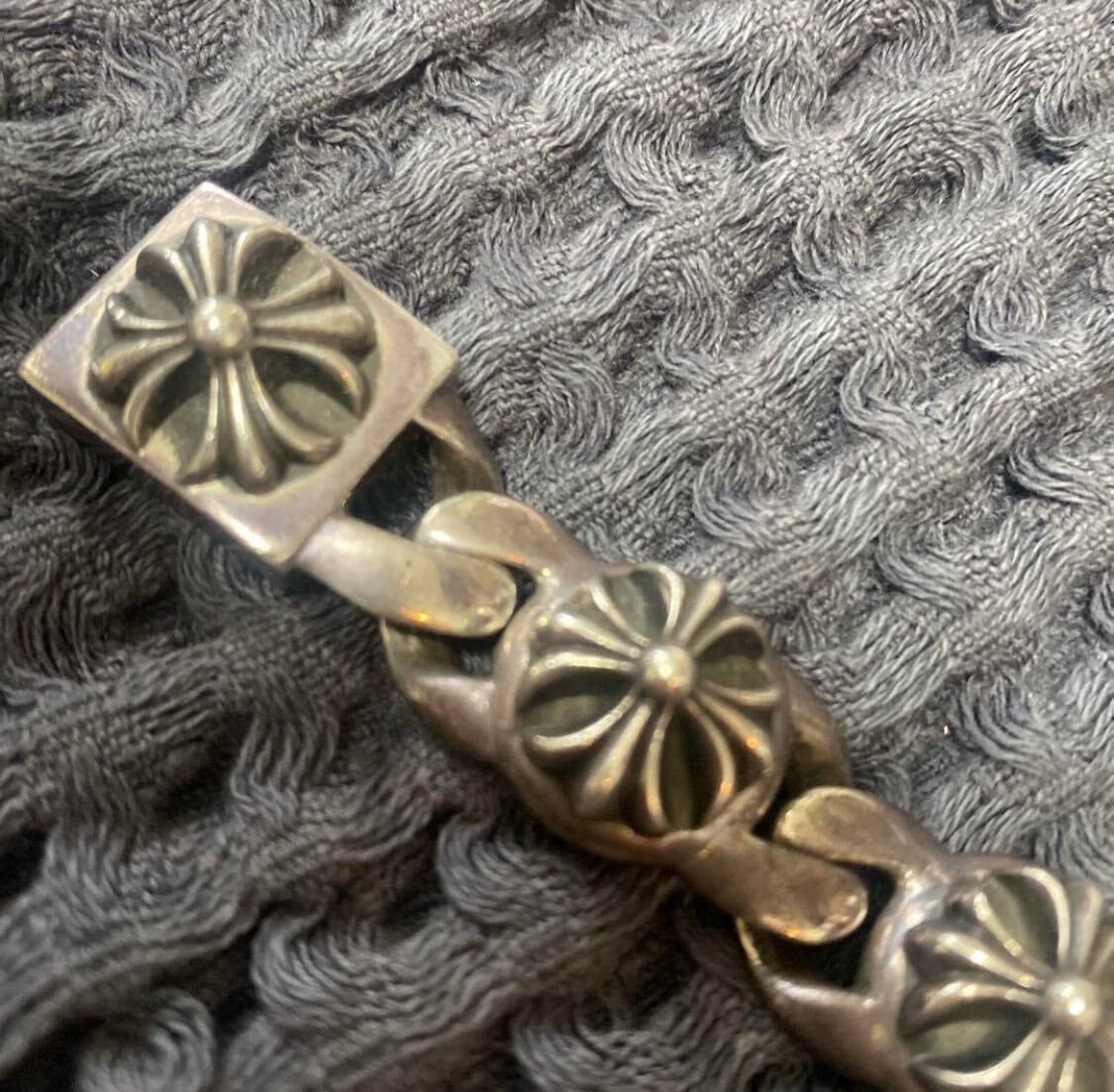 CHROME HEARTS クロムハーツ クロスボール シルバー ブレスレット 6