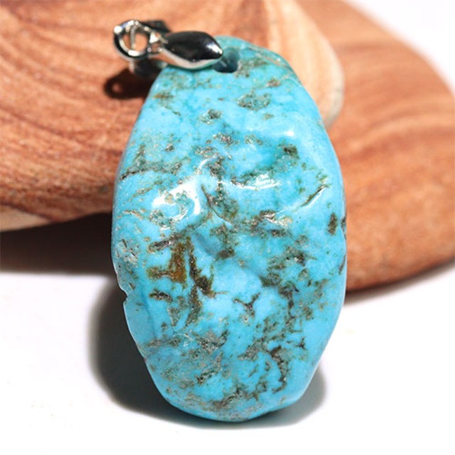 〔J374-19〕アリゾナ キングマンターコイズ ペンダント Kingman turquoise