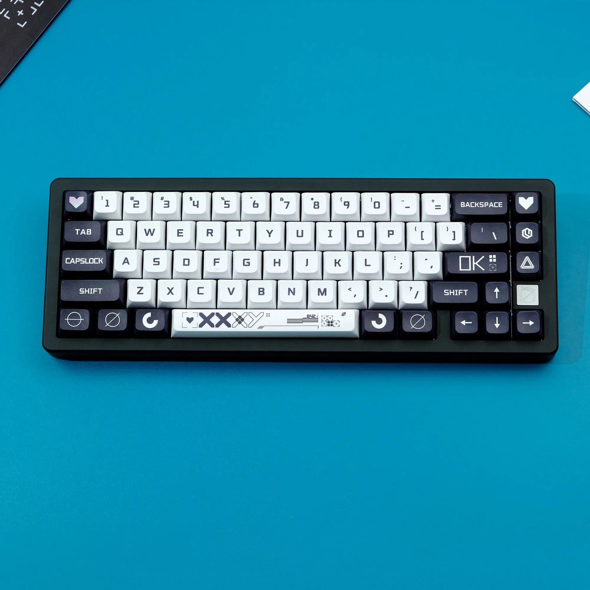 キーキャップ XDA 132キー PBT ANSI 英語配列 白黒 モノクロ 