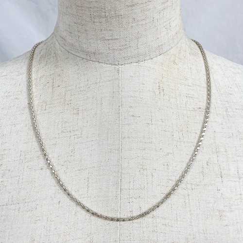 Vintage 925 Silver Popcorn Chain Necklace Made In Italy