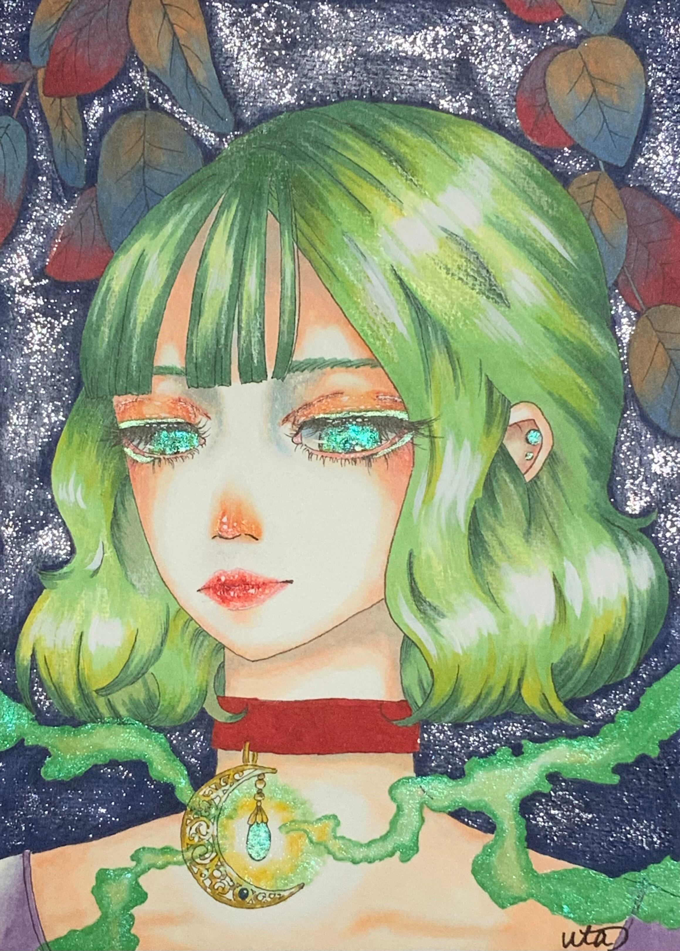 絵画水彩画「Bride」女性画 絵画水彩画「Bride」女性画 絵画水彩画「Bride」女性画