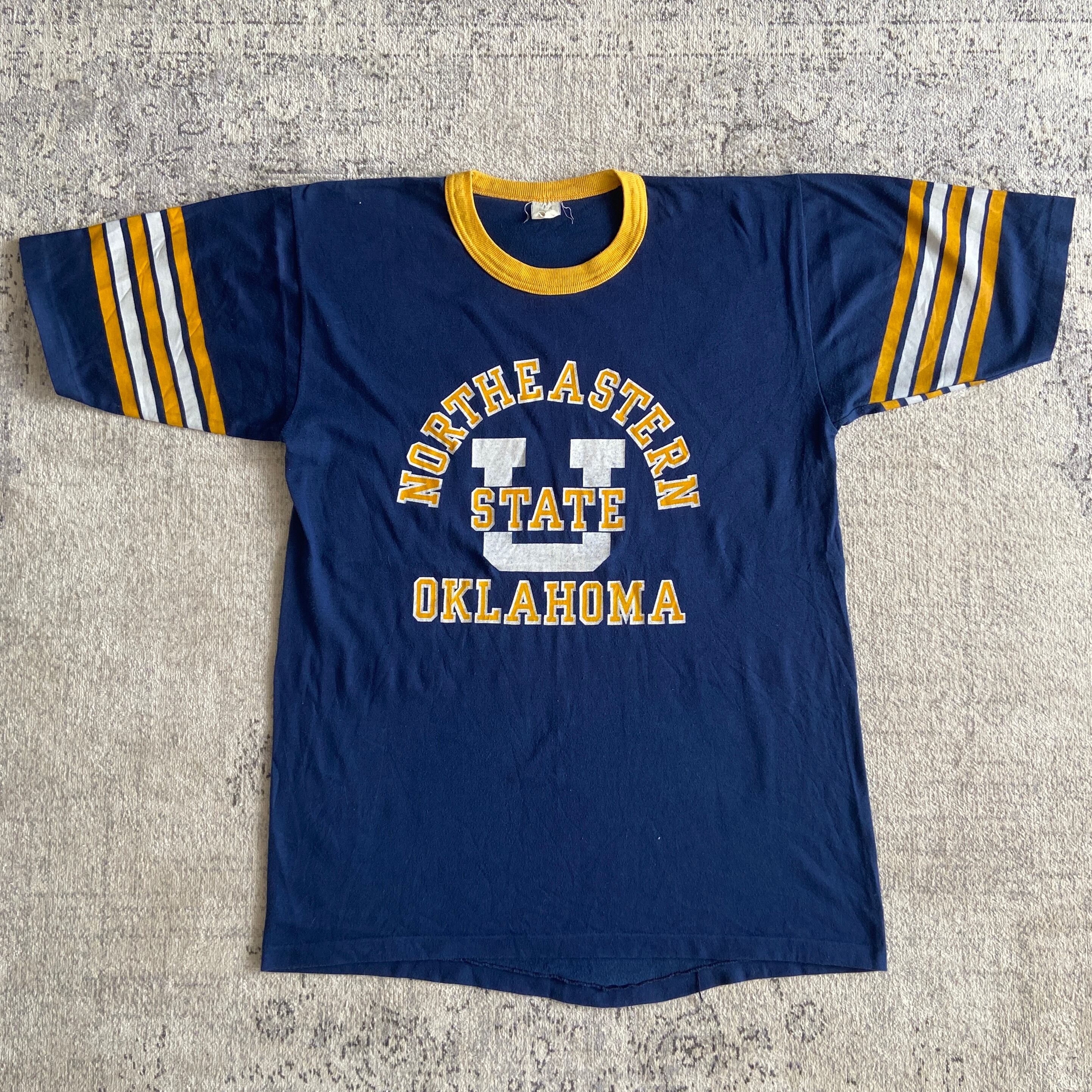 1980s Velva Sheen Ringer Tee L Made in USA F658