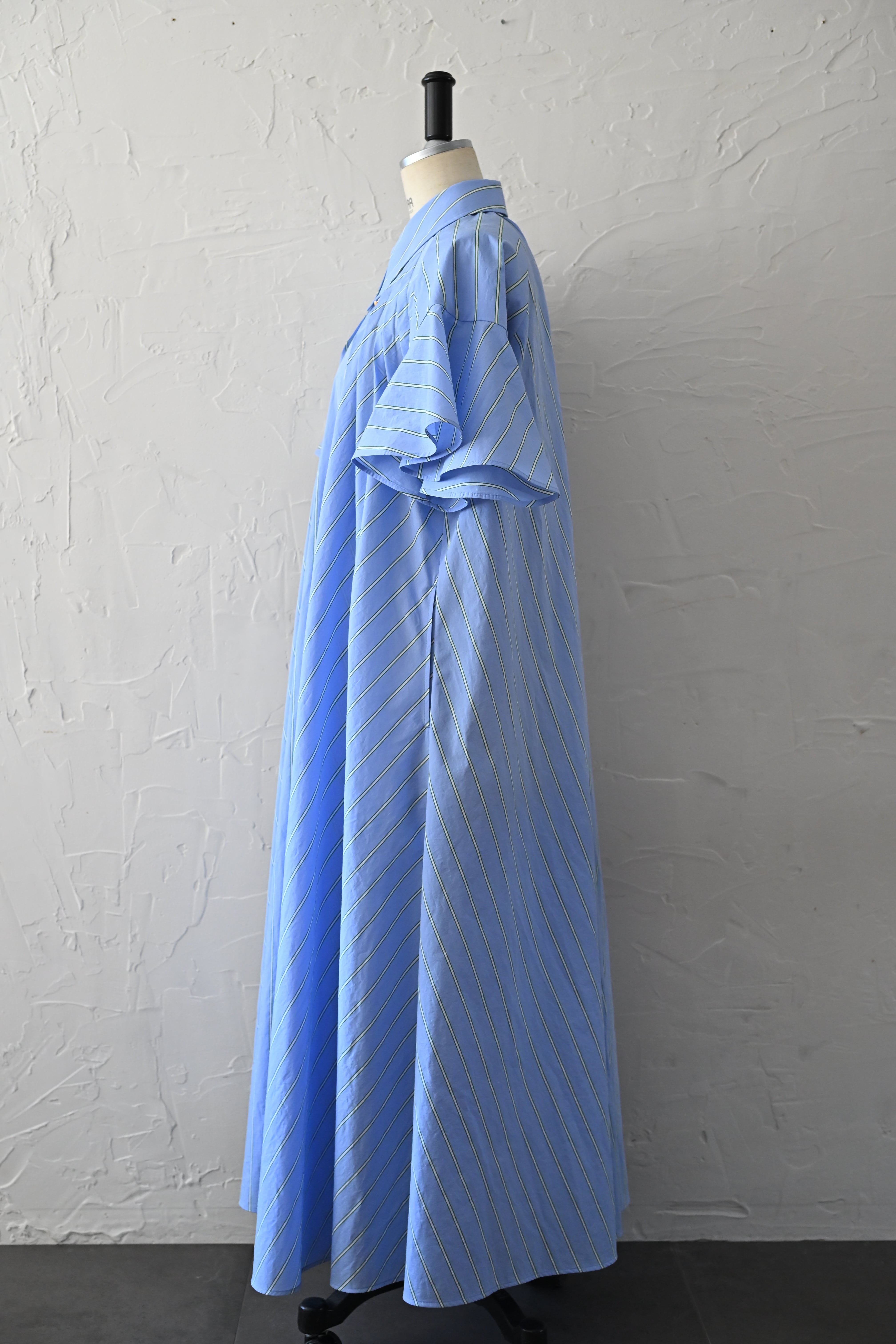 SHIRT DRESS / BLUE STRIPE（シャツドレス / ブルーストライプ
