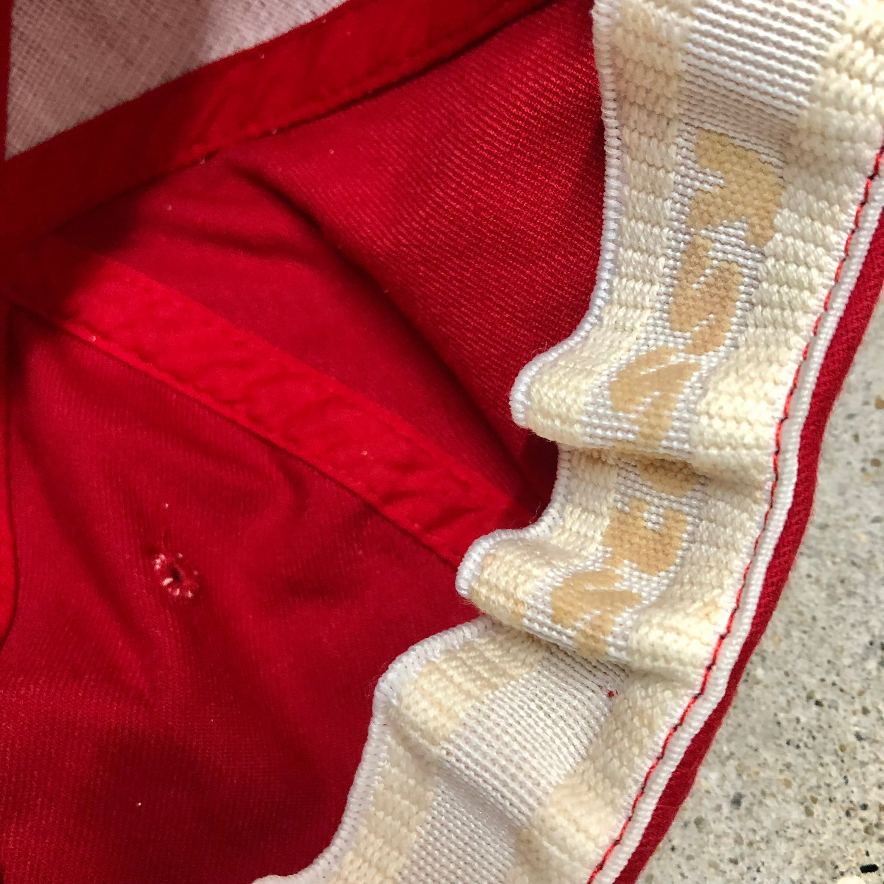 80s 90s 白タグ OLDSTUSSY キャップ ストックロゴ 初期 赤 Yahoo