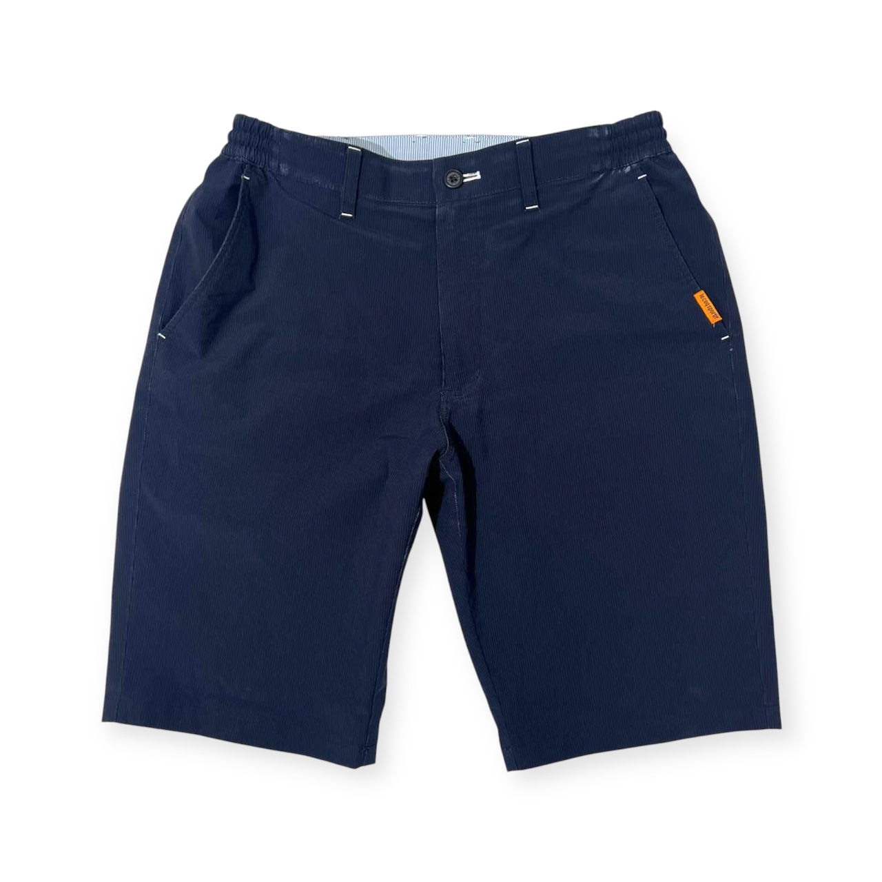 le coq sportif GOLF COLLECTION ルコックスポルティフ シアサッカー ストライプ ハーフパンツ ショーツ L /ネイビー/ゴルフ