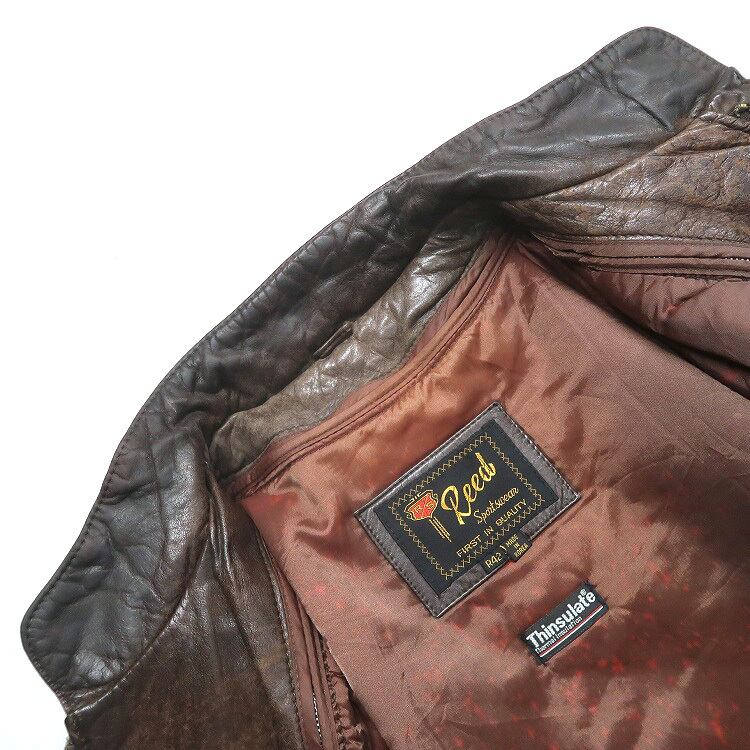 古着 Reed Sportswear シンサレート レザージャケット ブルゾン
