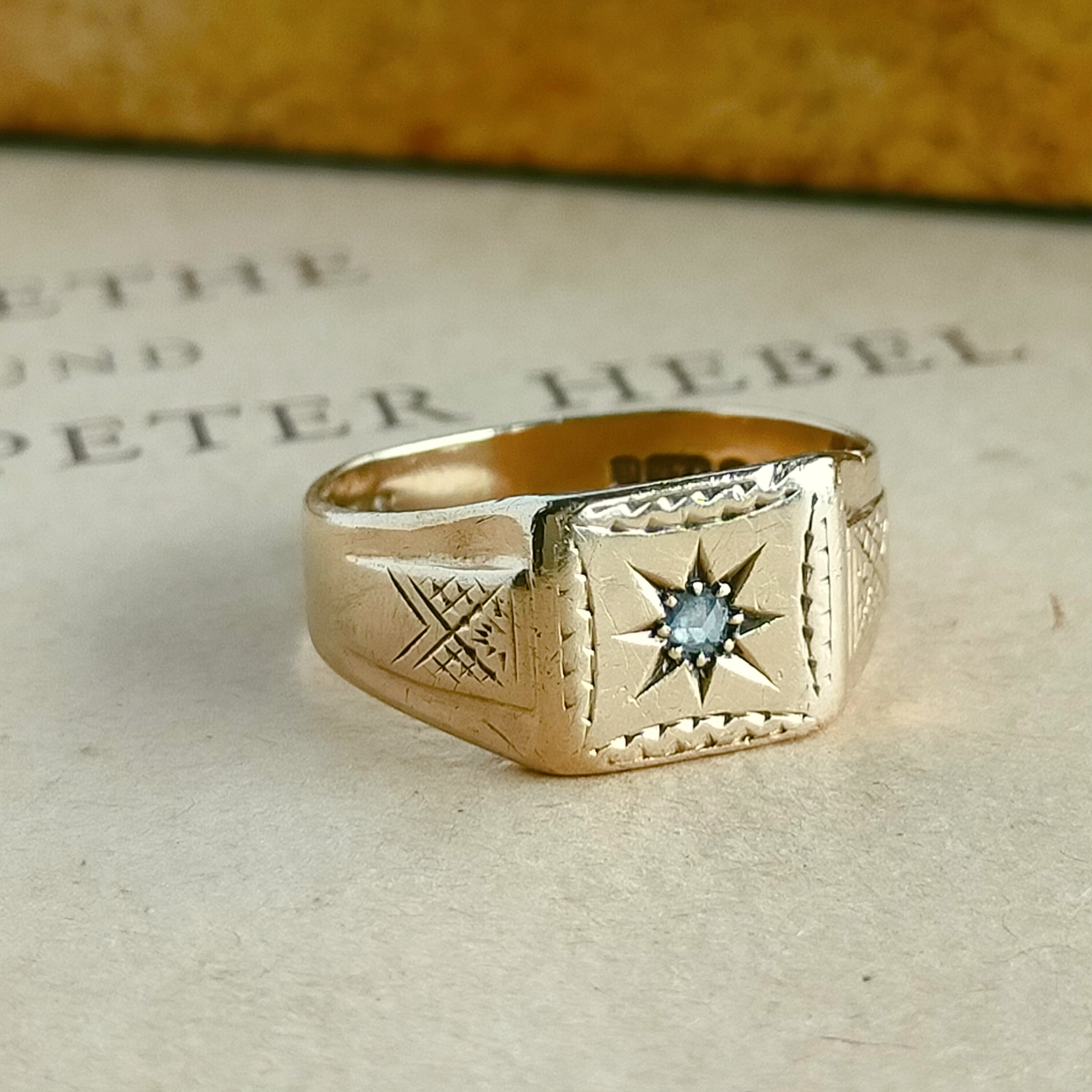 森vintage リング USA製1973年ヴィンテージJOHN ROBERTS社製ヘリテイジカレッジ