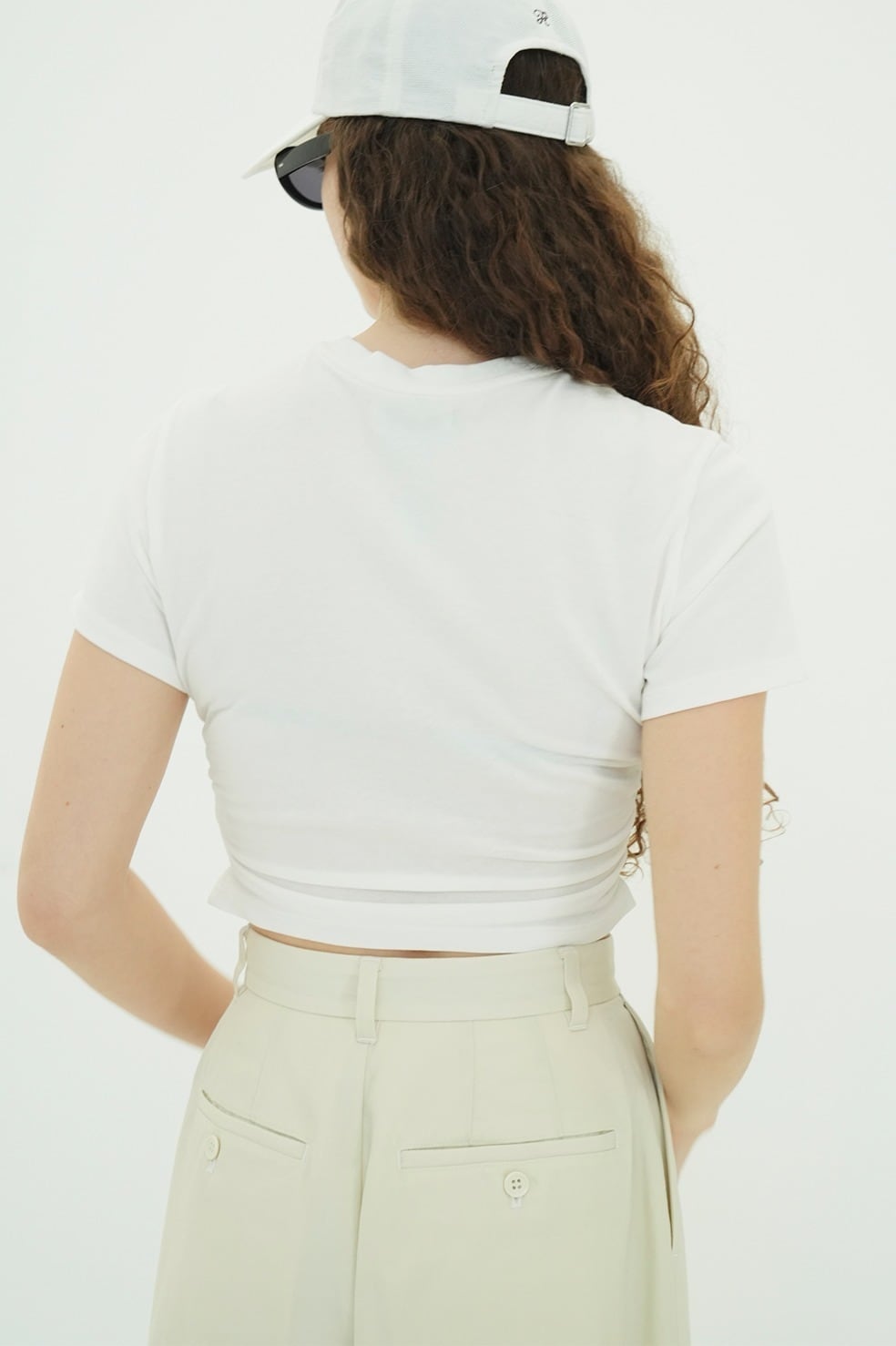CLANE SHIRRED HEM COMPACT TOPS | FLICKA ASHIYA