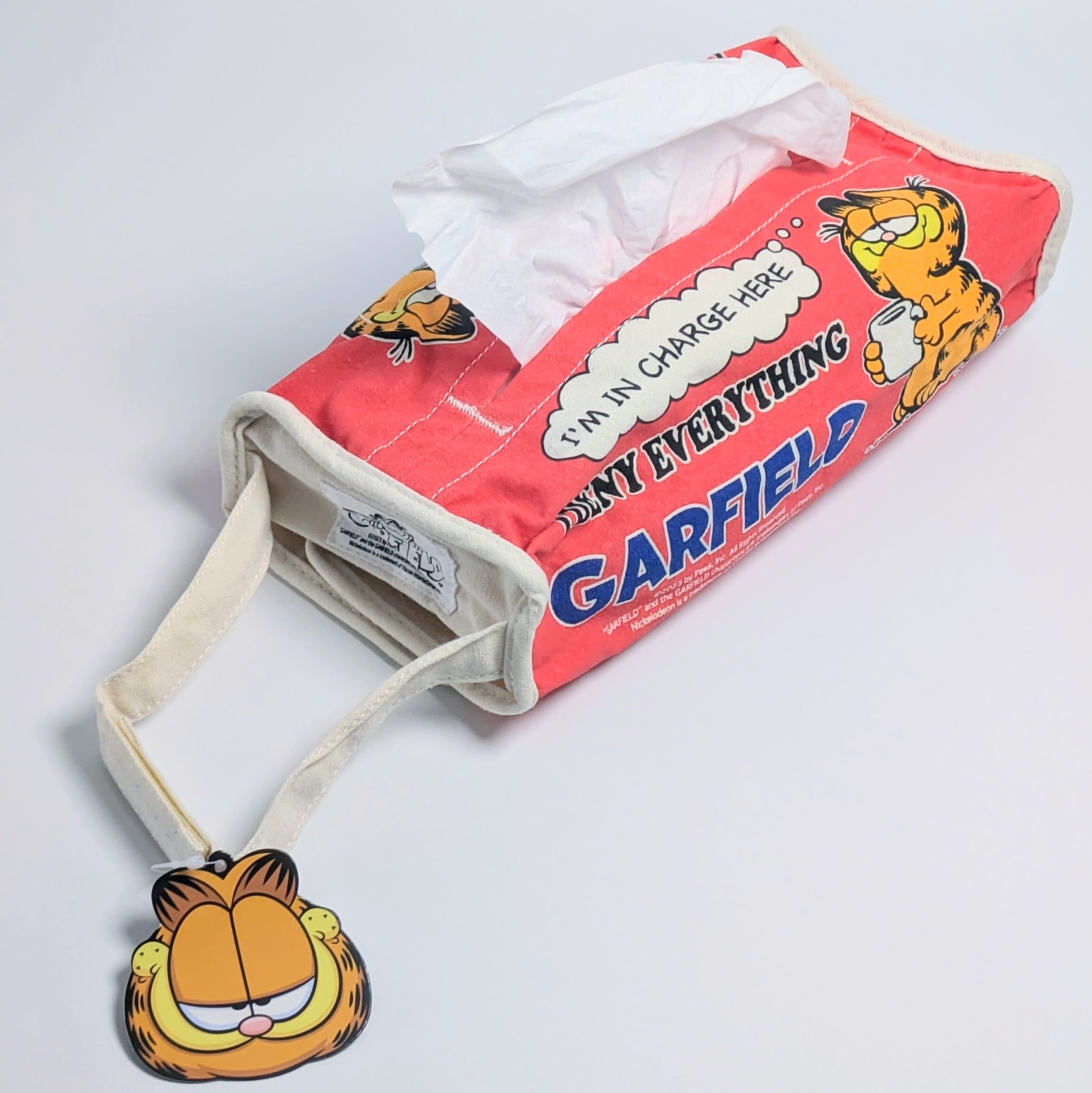 ✨️ティッシュのドレスアップに♡✨️ Tissue Cover / ティッシュカバー 吊り下げ / ティッシュケース【 Garfield ( ガーフィールド ) 】RED