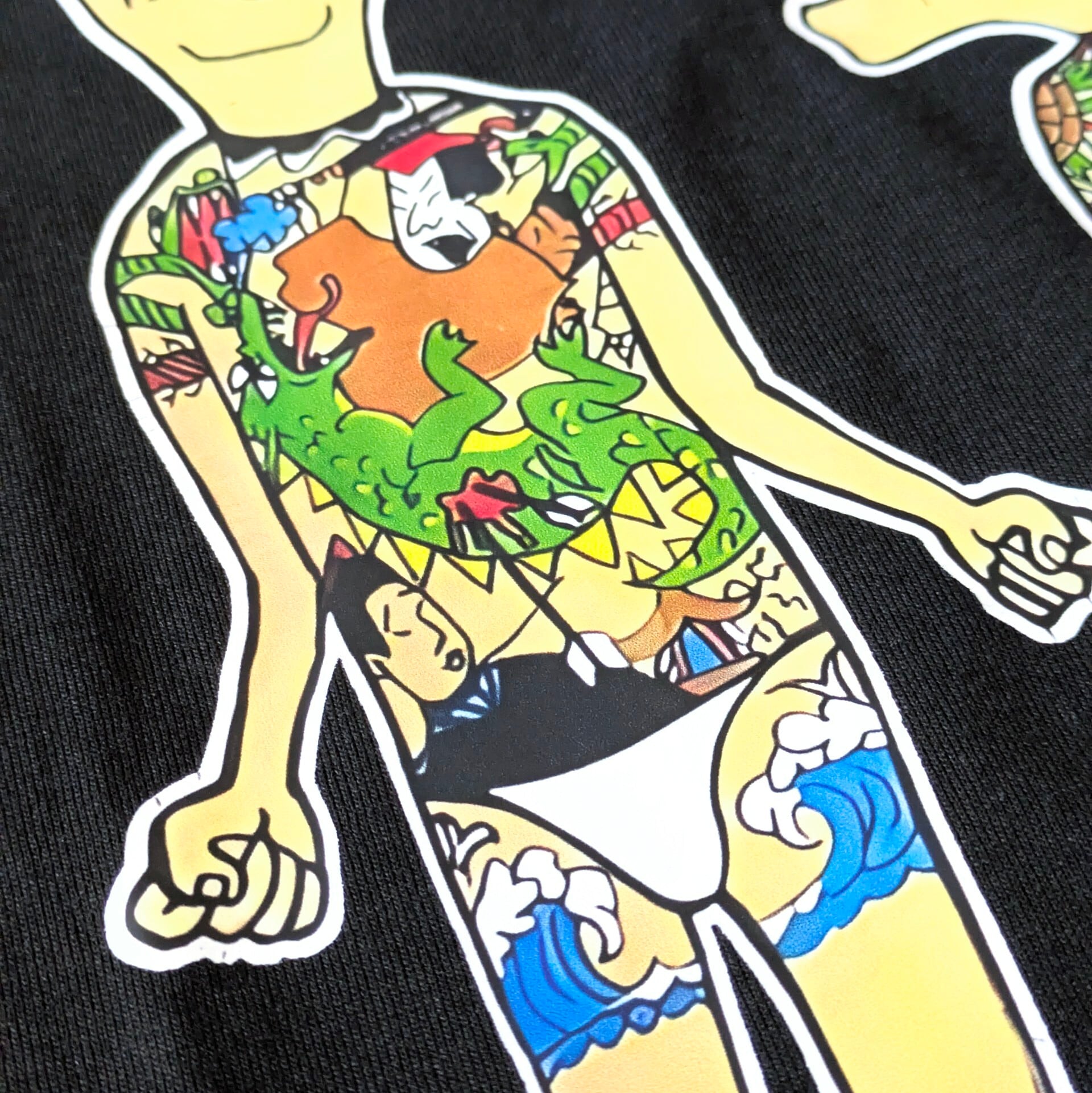 【 Beavis and Butt-Head（ビーバスアンドバットヘッド）】『TATTOOS RULE』  Tシャツ / MTV / TATTOO / タトゥー / BLACK〚アメリカン雑貨 アメトイ〛