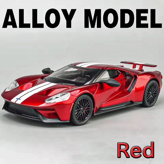 FORD フォードGT エコブースト 1/24 ミニカー 全4色 ライト点灯 エンジンサウンド 合金モデル 模型 ジオラマ