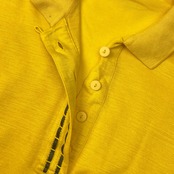 リネン混 Christian Dior SPORT クリスチャンディオール スポーツ 長袖 ポロシャツ L/イエロー レディース