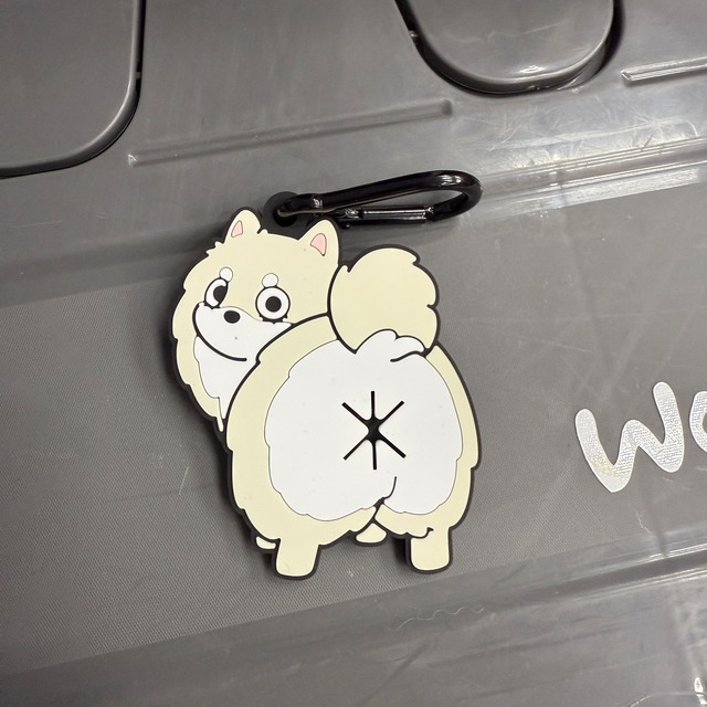 【ポメラニアン（クリーム）】Poopホルダー_お散歩マナー袋ホルダー