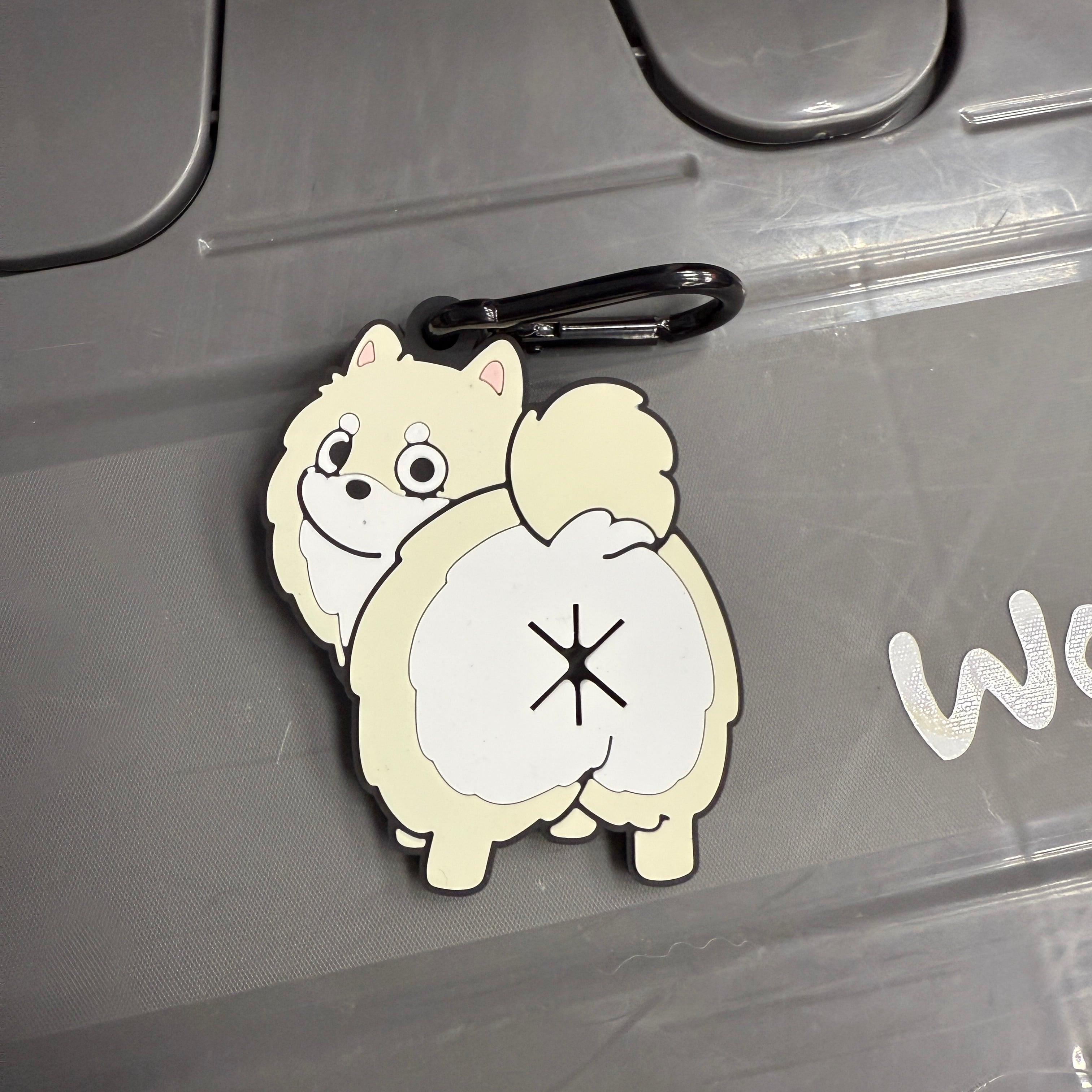 【ポメラニアン(クリーム)】Poopホルダー_お散歩マナー袋ホルダー