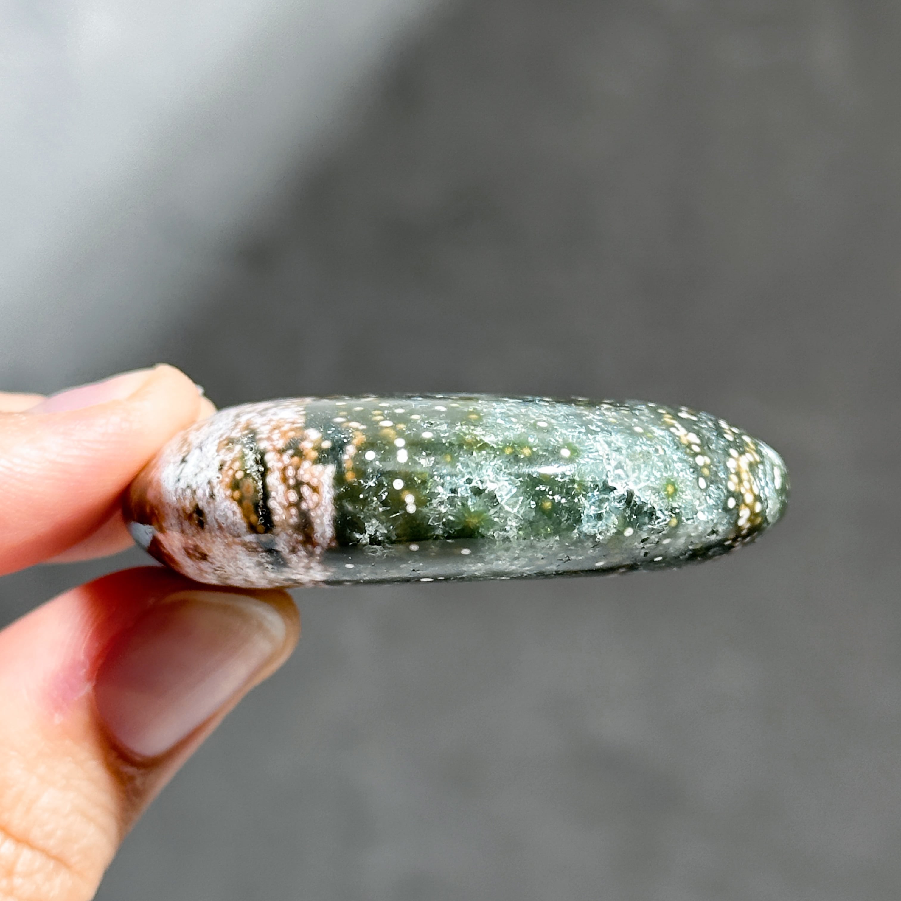 オーシャンジャスパー パームストーン44◇ Ocean Jasper ◇天然石