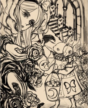 月の国のアリス　クリアポーチ