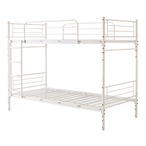 並べて連結もできる パイプ 2段ベッド 連結してキングベッド ブラック ホワイト