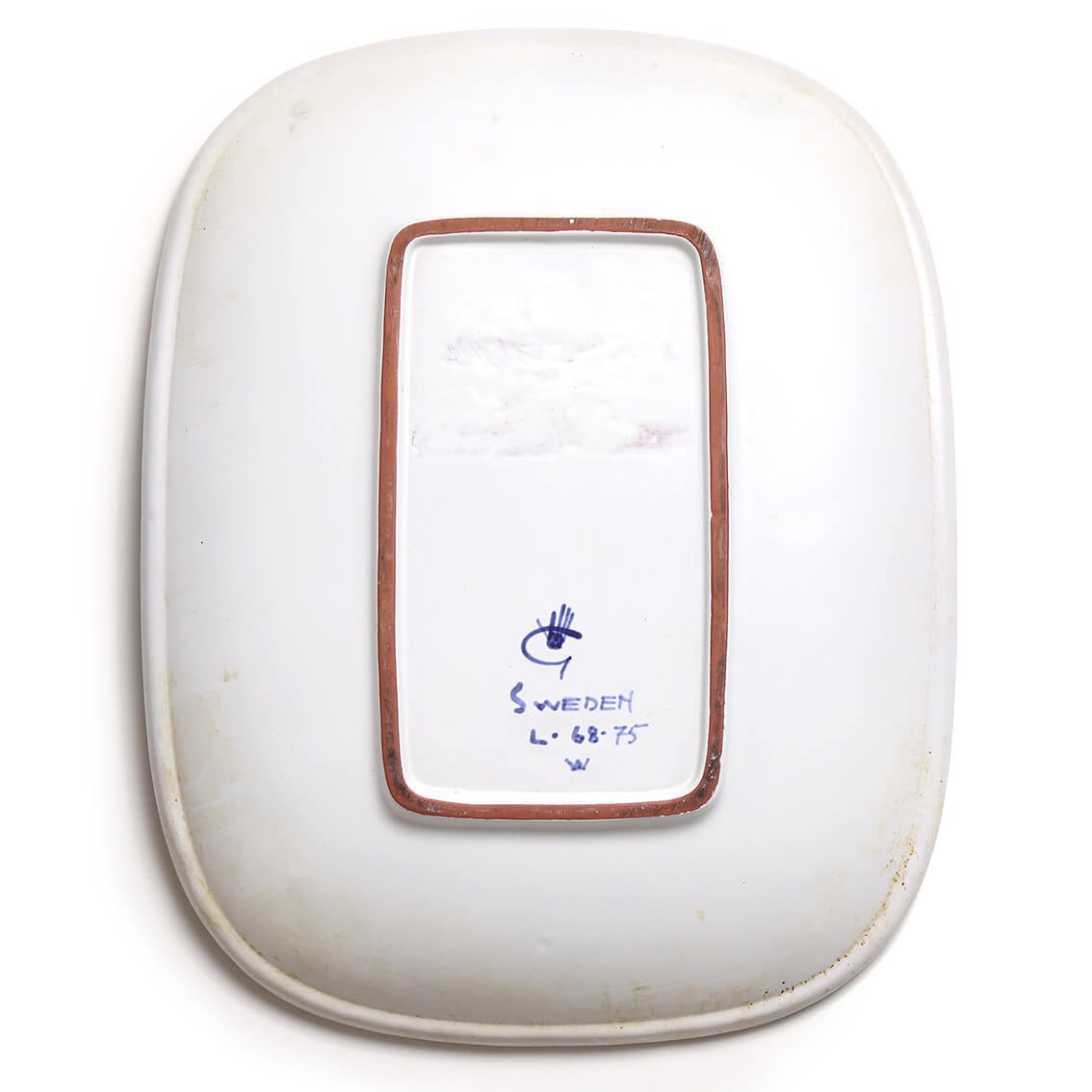 Gustavsberg グスタフスベリ Fajans ファイアンス 黄色い長方形皿 北欧