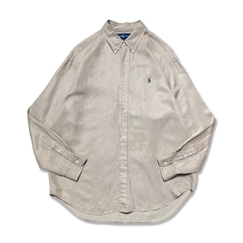 POLO RALPHLAUREN 90s BLAKE Silk/Linen SHIRT sizeL
