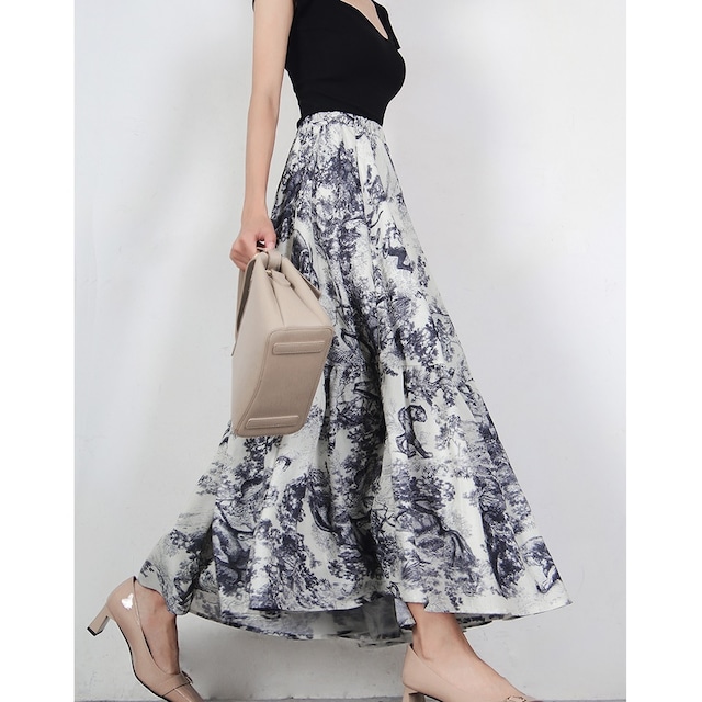 gothic animal flare skirt<sk946>