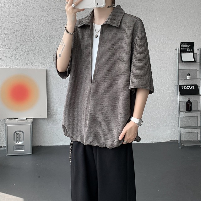 【JXシリーズ】★POLOシャツ★ 4color トップス ユニセックス メンズ 大きいサイズ フェイクレイヤード
