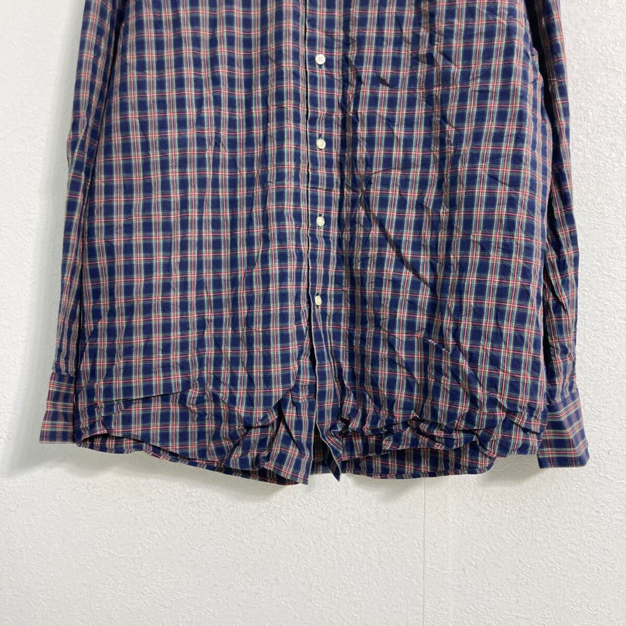 TOMMY HILFIGER 長袖 チェックシャツ XL ネイビー レッド グリーン 