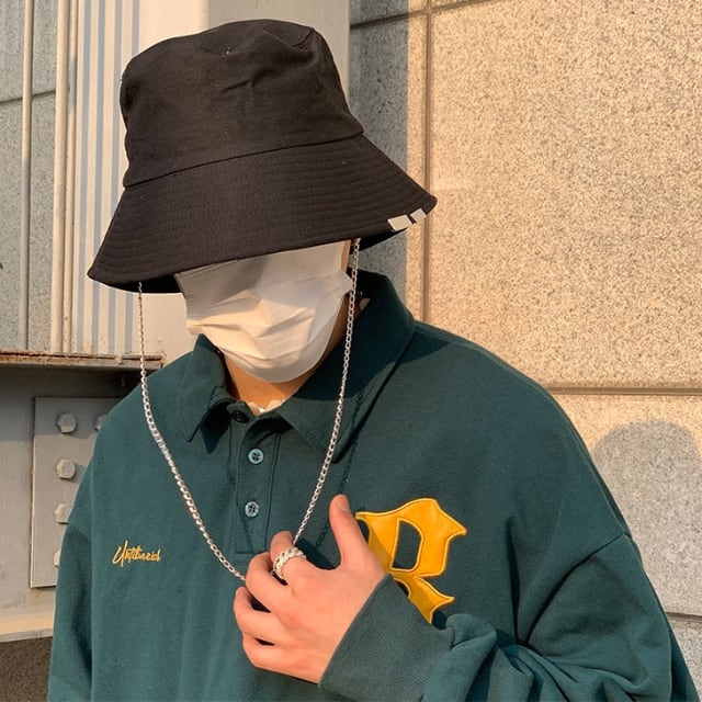 韓国 　メンズ 　レディース　 ストリート　 帽子　バケットハット　チェーン
